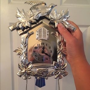 Vintage Chrome Coocoo Clock