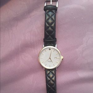 Kate Spade quilted black watch worn once