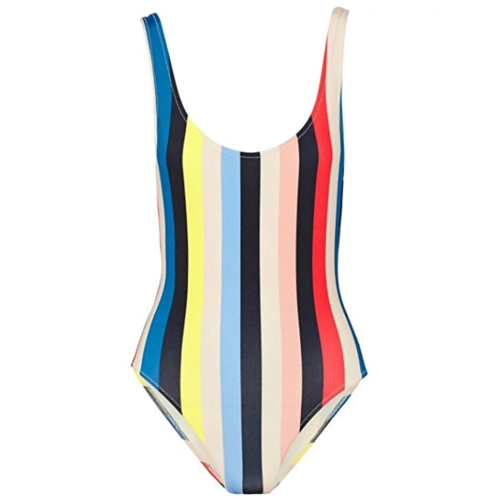 One-Piece Striped Bathing Suit