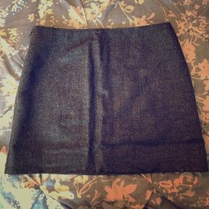 J.Crew gray mini with gold stitching
