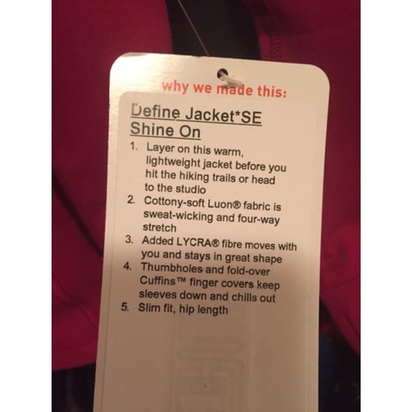 🌟SOLD🌟Tradesy Lulu Cranberry Special edition - Picture 8 of 8