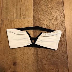 Strapless boys and arrows top