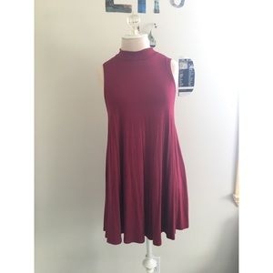 Red High Neck Dress