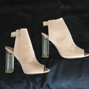 FASHION NOVA NEW Nude opened toed boot
