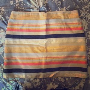 J.crew striped mini skirt
