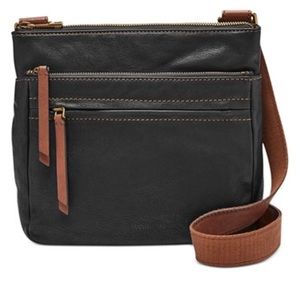 Black Fossil Corey Crossbody