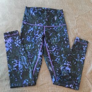 Lululemon printed high waisted wunder under pants