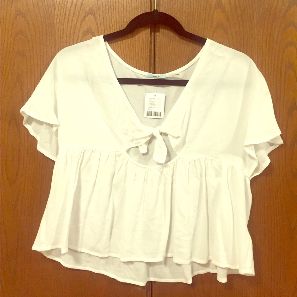 Cream urban outfitters top