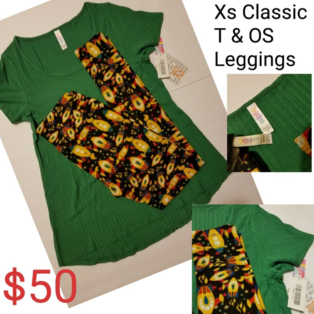 Lularoe xs classic t and os leggings