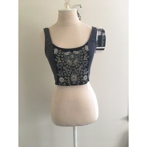 Urban Outfitters Embroidered Crop Top Tank