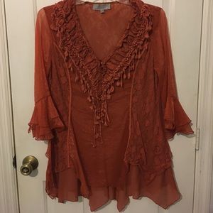 Pretty Angel rust/orange tunic