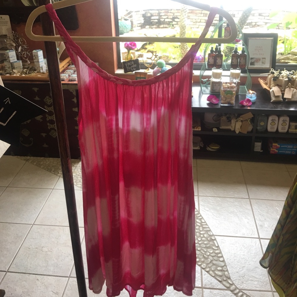 Pink tie dye dress