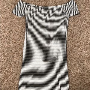 Black and white stripped dress