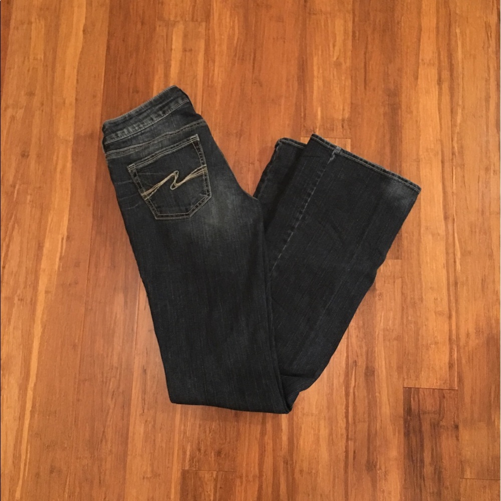 Silver Aiko Flared Jeans Size 27 Waist Length 35