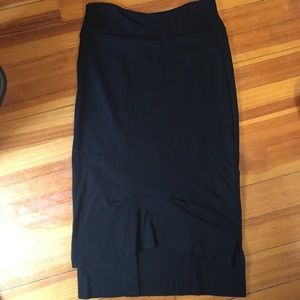 Black jersey pencil skirt