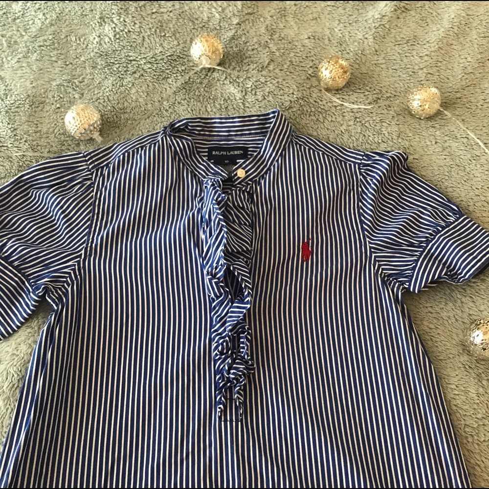 Striped girls polo dress (size:10)