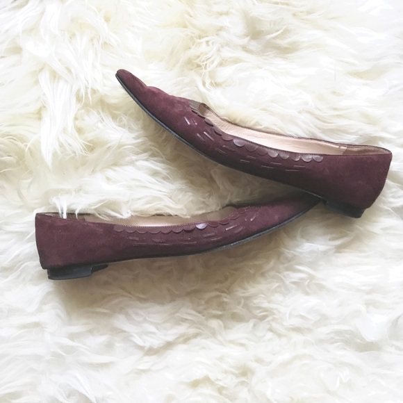 Manolo Blahnik | Suede pointed toe flats | 37.5 - Picture 2 of 4