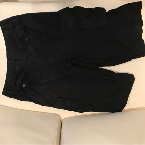 Black Cargo Shorts - Picture 2 of 2