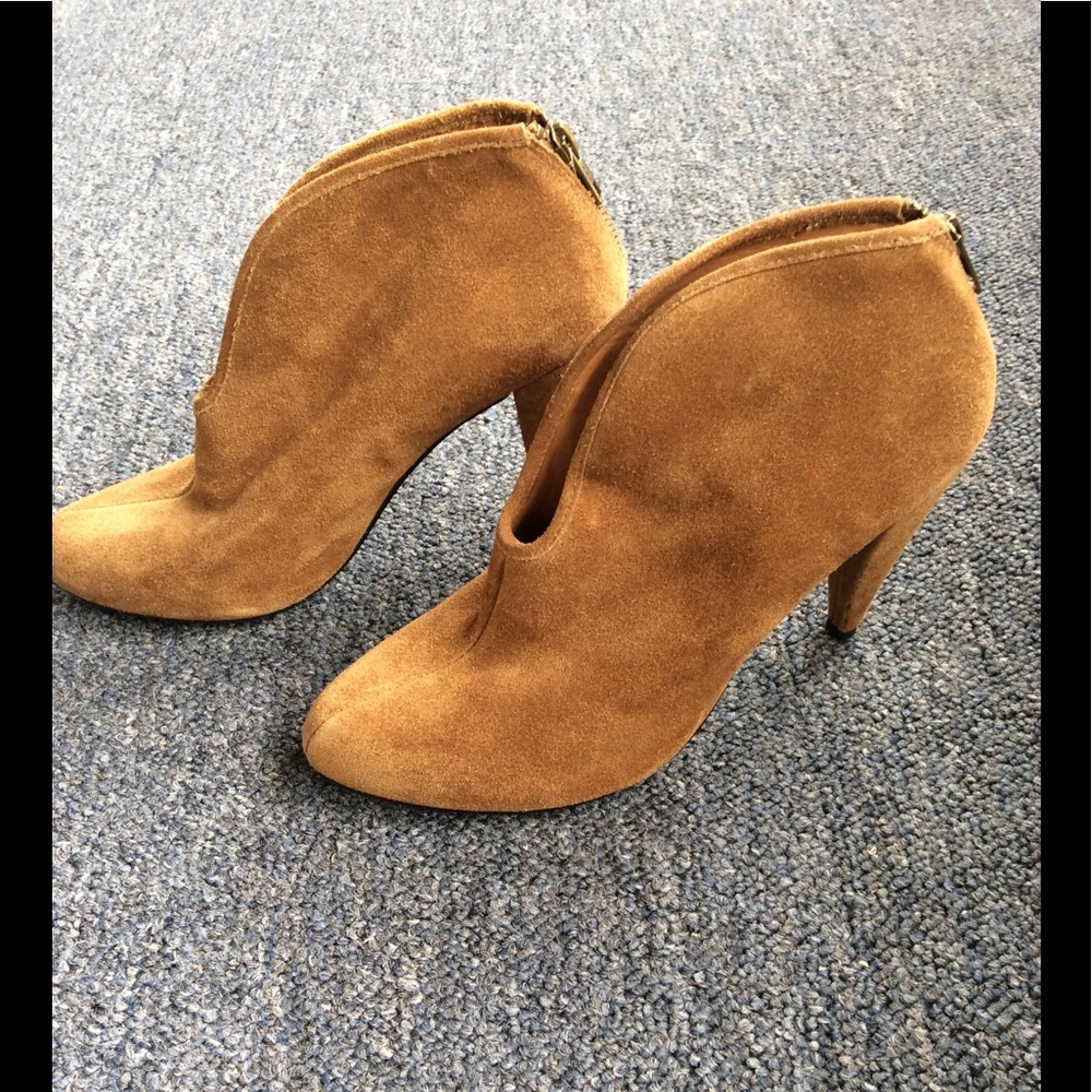 Tan Suede Booties
