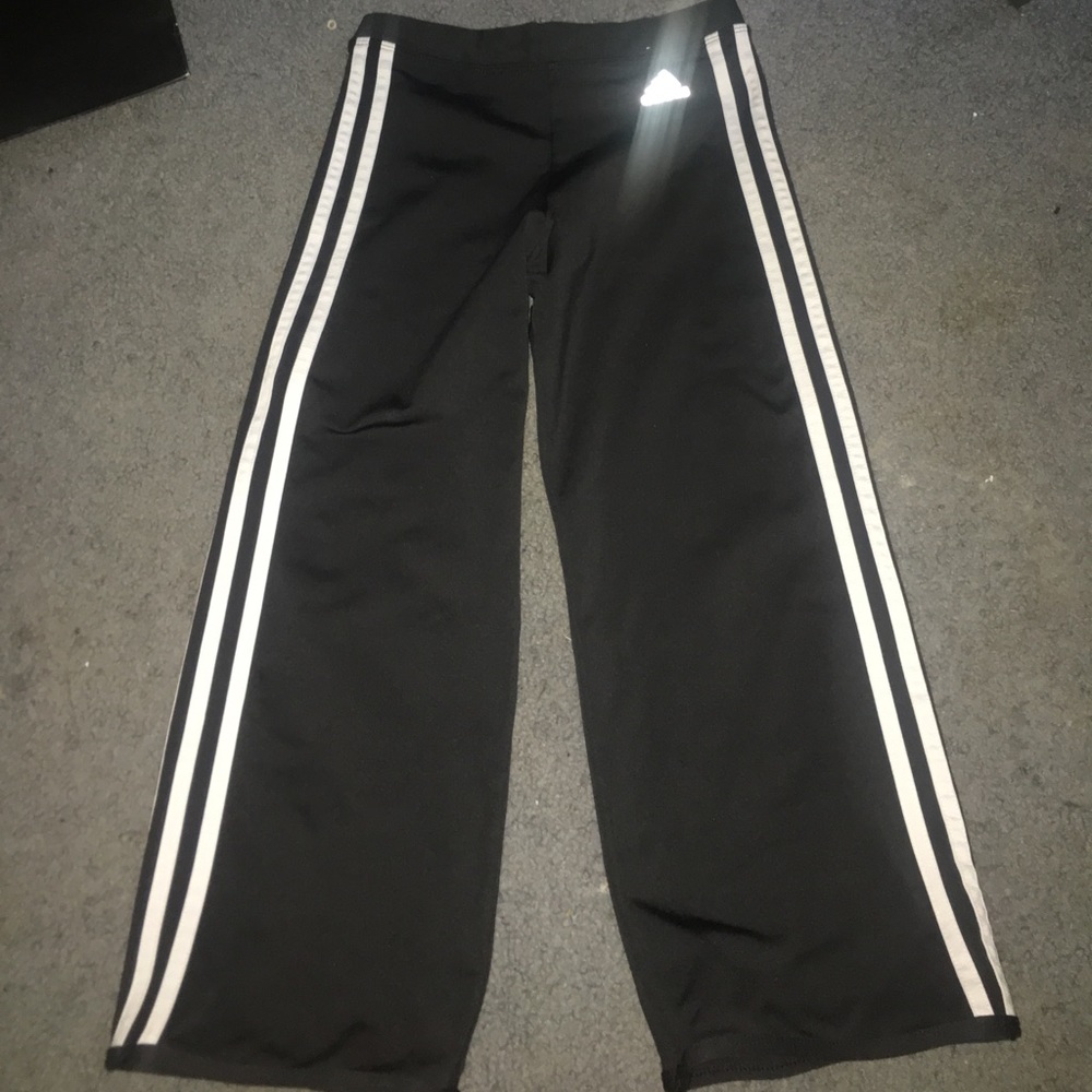 Adidas cropped stripe leggings size XS