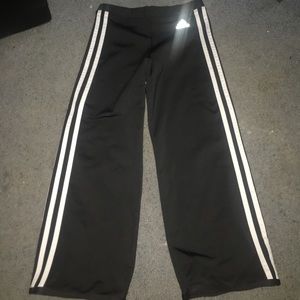 Adidas cropped stripe leggings size XS