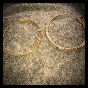 Gold Layered Hoops