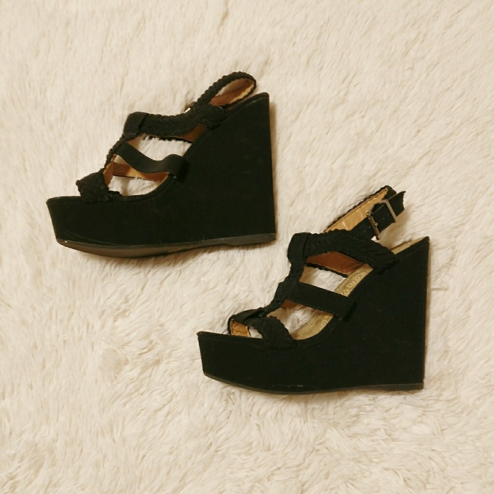 Charlotte Russe Black Wedge