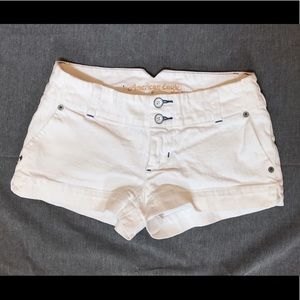 American Eagle White Denim Shorts
