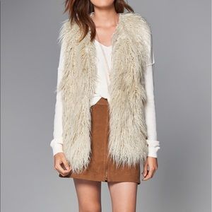 Faux fur vest by Abercrombie XS