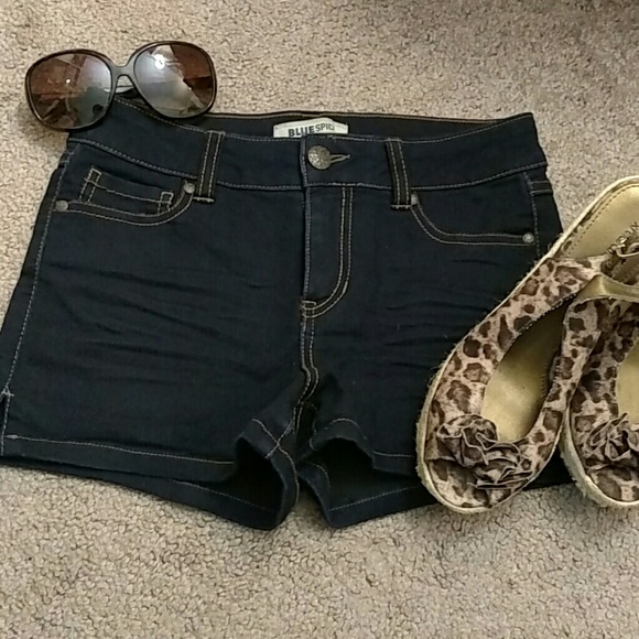 Dark denim shorts - Picture 1 of 4