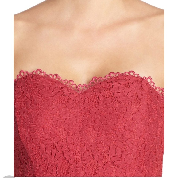 Adelyn Rae Strapless Lace Culotte Jumpsuit - Picture 5 of 11