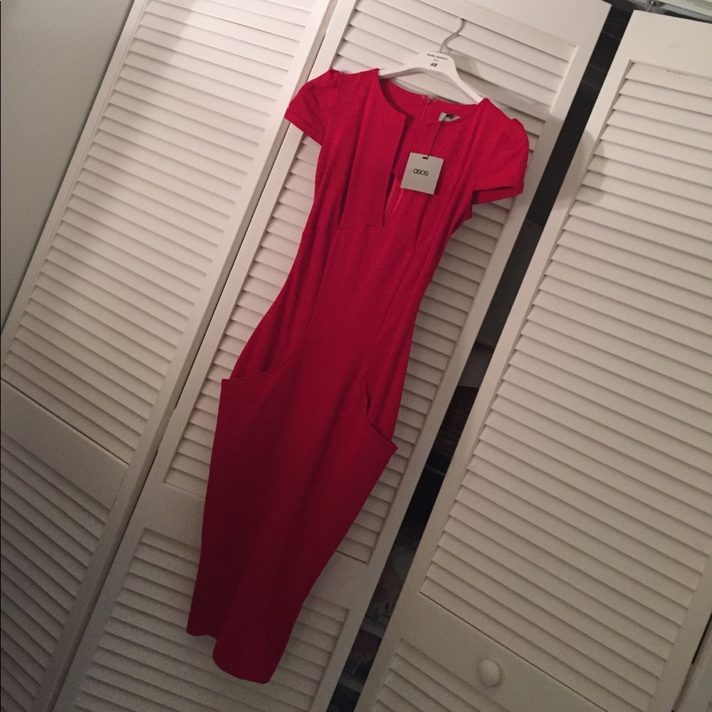 Asos red dress