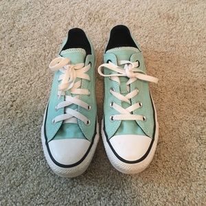 Mint green converse shoes size 6