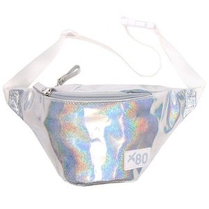 ✨👽💫 Hologram Iridescent Silver Fanny Pack
