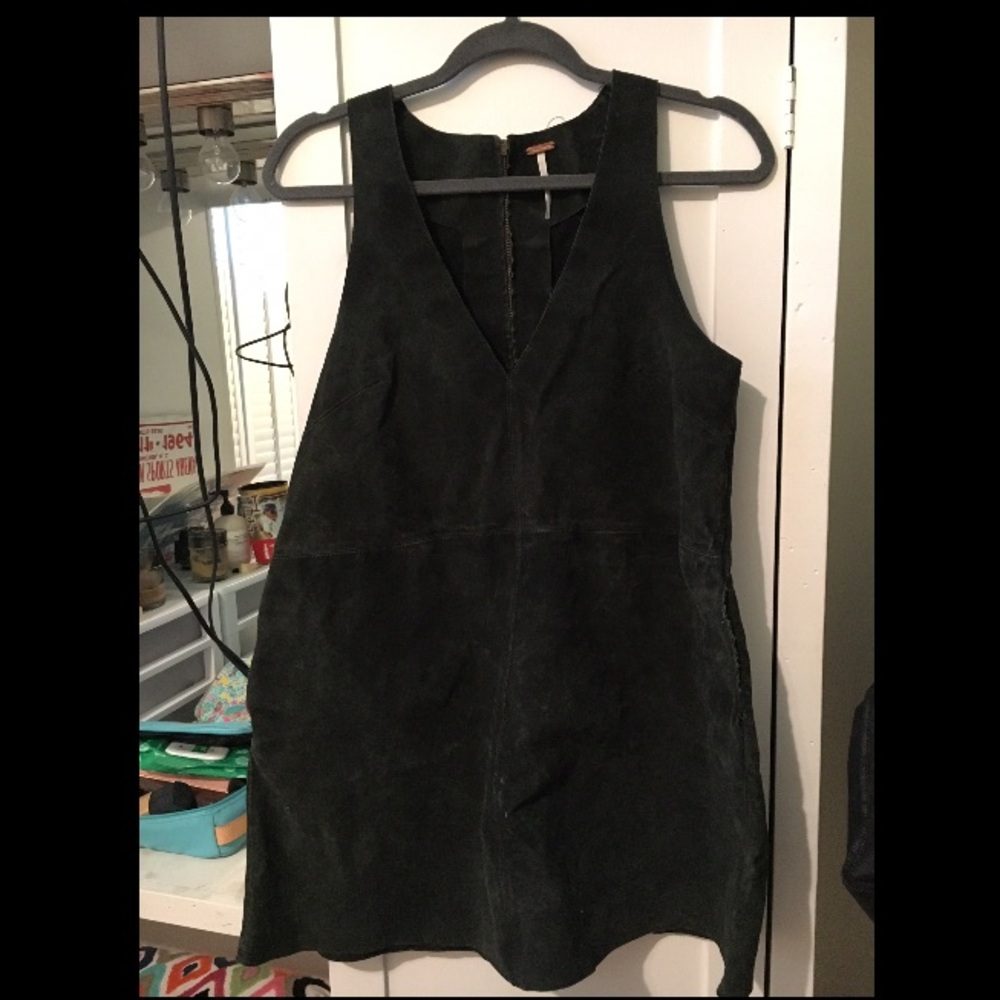 Suede free people dress
