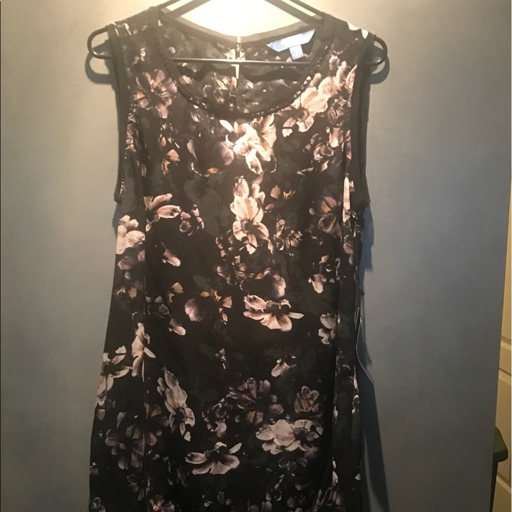 Blouse Tank Size L Floral Vera Wang
