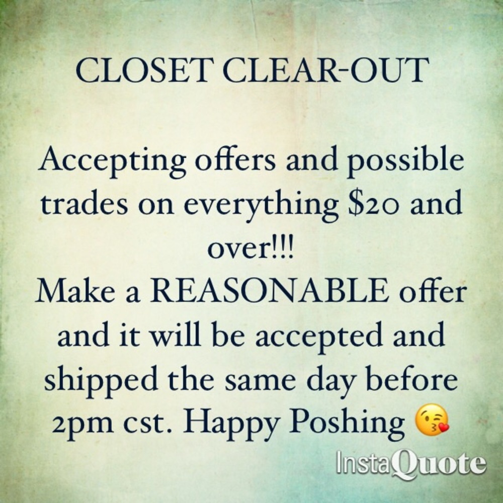Closet clear out