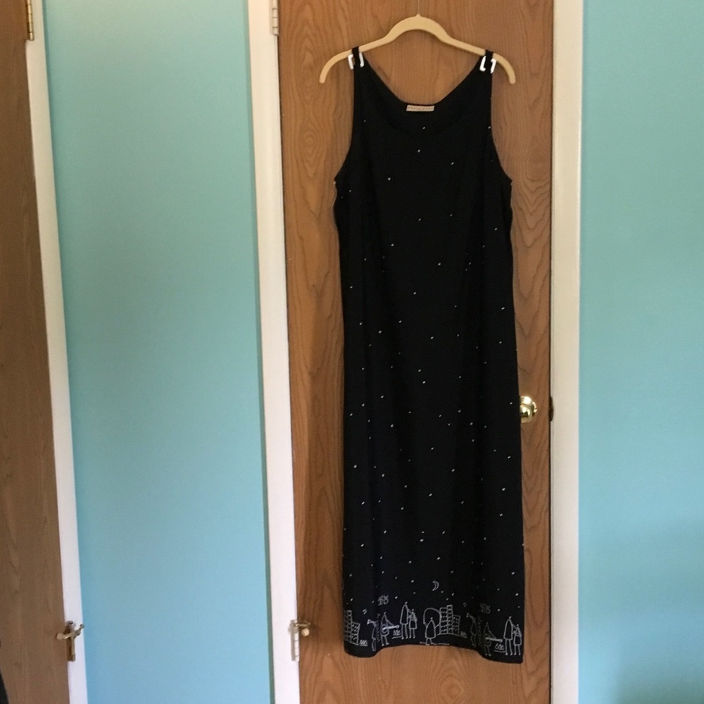 Nighttime city scene dress & jacket