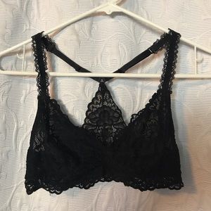Black lace bralette