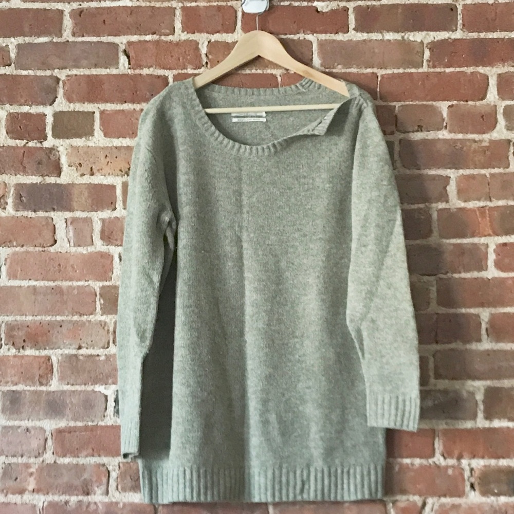 ❌SOLD❌ All Saints | Oatmeal split collar sweater