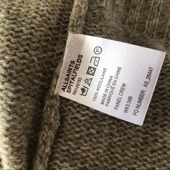 ❌SOLD❌ All Saints | Oatmeal split collar sweater - Picture 6 of 6