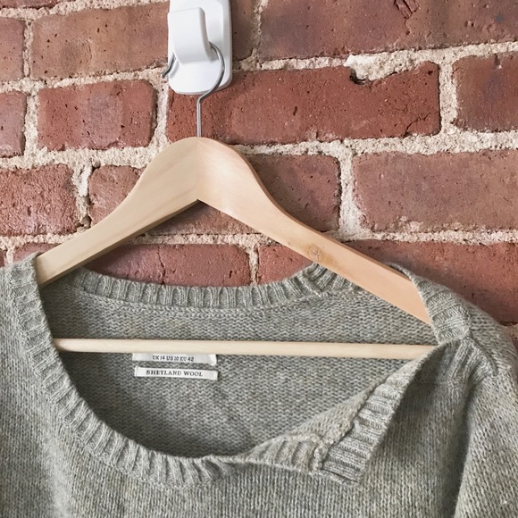 ❌SOLD❌ All Saints | Oatmeal split collar sweater - Picture 3 of 6