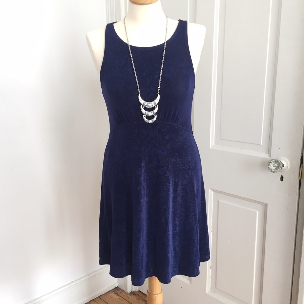 🍁NWOT Free People navy dress lace detail