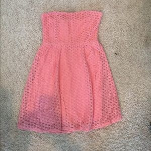 Strapless knitted dress