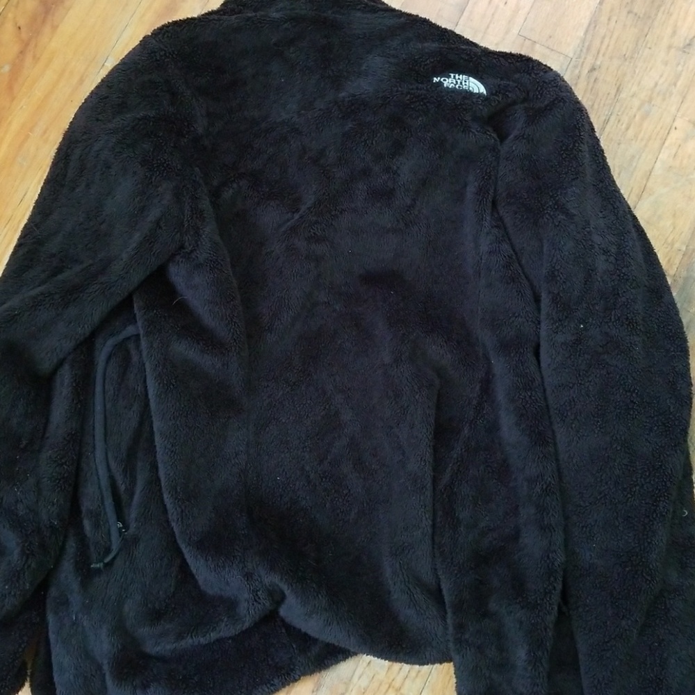 North Face fuzzy zip up jacket