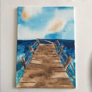 15.00.. Custom made Beach theme water paint design