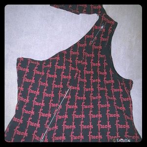 Asymmetrical Halter Top