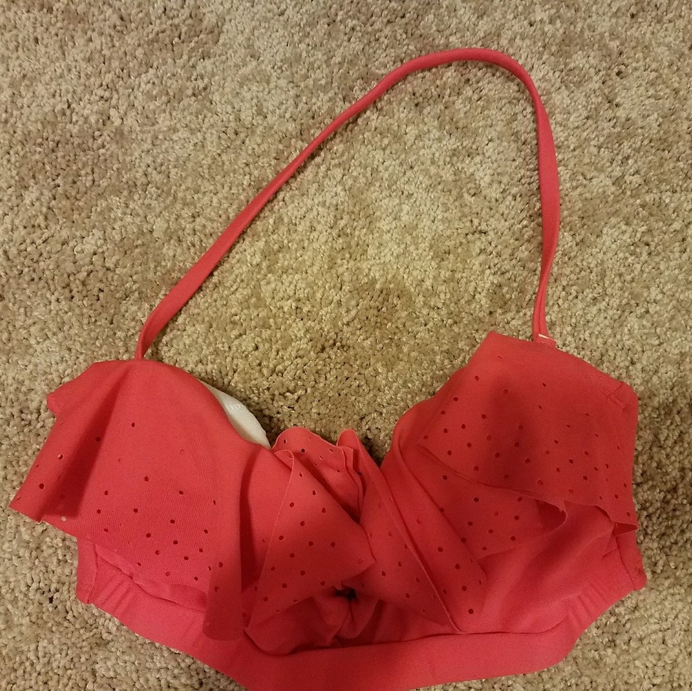 Barely Worn Red Halter Swim Top
