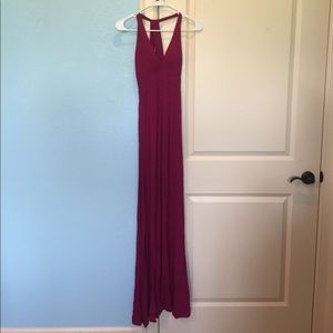 Maroon maxi dress