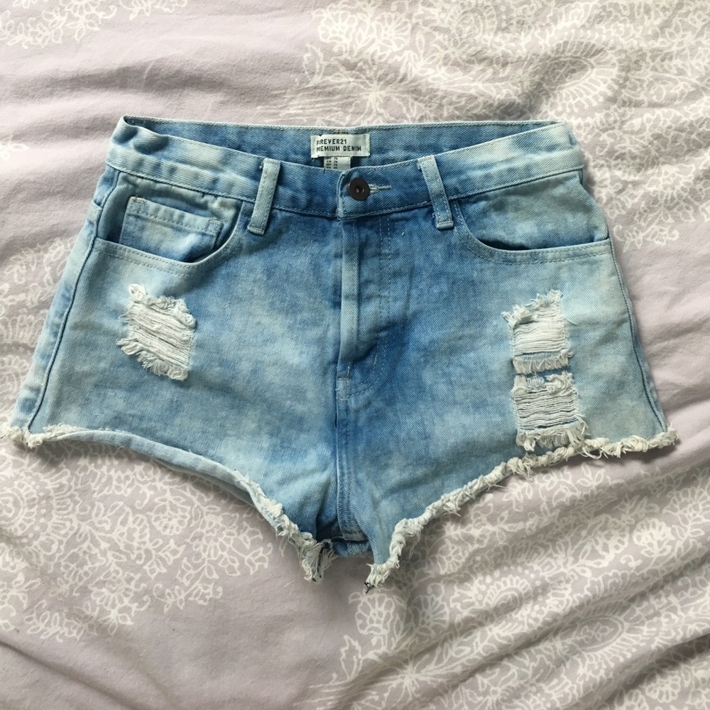 High Waisted Denim Shorts